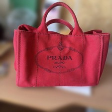 PRADA 2-way bag, red, large size #QYAZKL