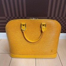 Louis Vuitton Epi Alma Handbag, Yellow #QYBDJI