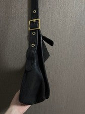 COACH Leather Shoulder Bag, Black #QYKSTK