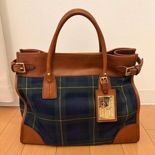 Ralph Lauren checkered handbag/Boston bag #QYIG7P
