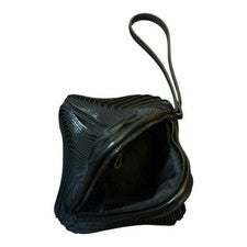 ISSEY MIYAKE 3D Pleated Triangle Bag, Black #QYAJX1