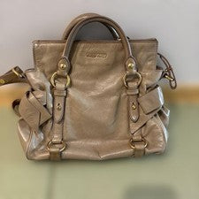 miu miu 2way shoulder bag leather beige