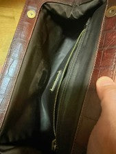 MIU MIU Croco Embossed Shoulder Bag Long Wallet Set