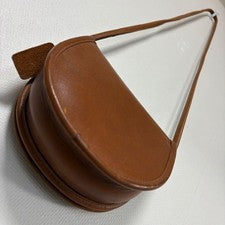 Old Coach shoulder bag, glove-tanned leather, camel, USA #QY5KSR