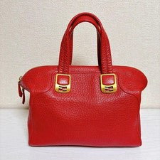 FENDY handbag, red and gold, genuine leather bag. #QY09OW