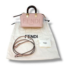 Fendi Mini By The Way Handbag 8BS067 Pink Beige #QYL2IW