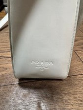 Classic Prada handbag, one handle, white. #QYBM0T