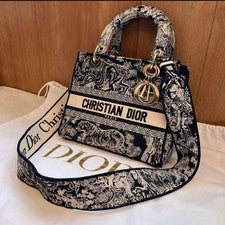 DIOR Handbag Navy Canvas Women #QY1YHS