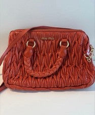 miu miu Miu Miu Matelasse 2way shoulder bag red
