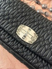 miu miu Matelasse Nappa Crystal Shoulder Bag Clutch