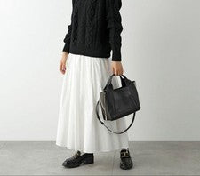 FURLA GILDA M 2-Way Handbag Black Leather Strap #QYDBY0
