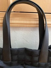 Pre-Owned once: CHANEL black New Travel Line nylon tote bag #QYK5ZT
