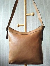 COACH Old Coach Shoulder Bag, Leather, Camel Women #QYDQ7P