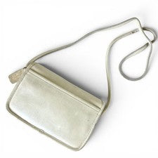 Old Coach White Leather Dinky Bag Vtg #QYJB1M