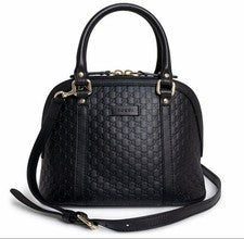 GUCCI Mini Dome Microguccissima Leather Black 2-way Bag #QY8SIU