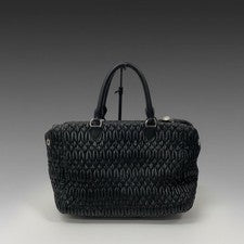 MIU MIU Matelass? handbag, black leather Women #QY1QWJ