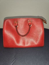 LOUIS VUITTON Epi Speedy Handbag Red #QYHLBD