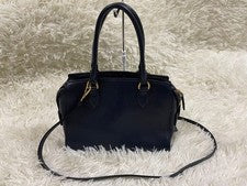 PRADA Prada 2-way leather handbag, navy #QY3WSN