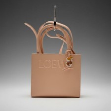 LOEWE Mini Tote Bag, Pink Beige, Handbag Leather Women #QY0O4R