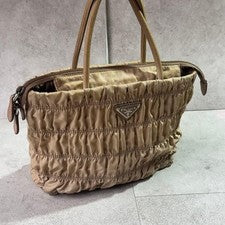 PRADA Prada Gathered Nylon 2-Way Handbag #QYC9H9