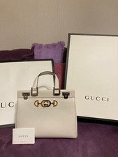 GUCCI ZUMI 2-Way Handbag/Shoulder Bag Ivory Leather #QY4B7O