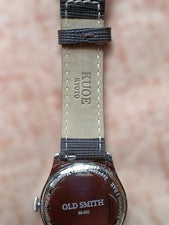 KUOE 90-001 Gold Hands Brown Genuine Leather Strap Japanese-made Watch #QY3FWF