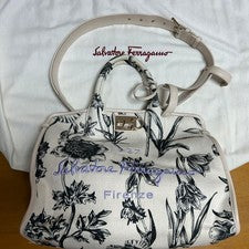 Salvatore Ferragamo Floral Canvas Handbag #QY2LE1