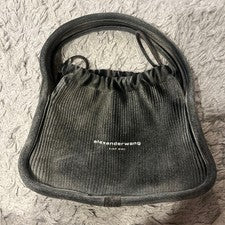 Alexander Wang RYAN Grey Leather Handbag Compact W25 H10 D8 #QYB76M