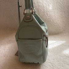TOD'S Color: Tod's handbag, green, grained leather, genuine Green #QYDJB6