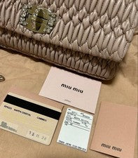 [MIU MIU] Miu Miu Nappa Crystal Bijou Bag 3way