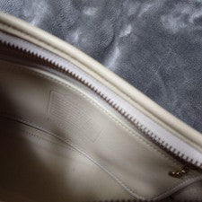 COACH Leather One-Shoulder Bag, Ivory, Genuine Leather, Beige #QYIG4M