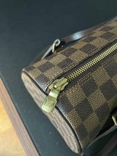 LOUIS VUITTON Damier Canvas Papillon Handbag Brown #QYL90U