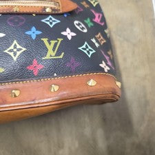 Louis Vuitton Monogram Multicolor Alma Studs Noir Black #QY606R