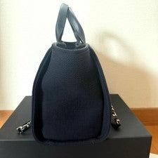 CHANEL Shopping Bag Small Black Quilted Matelasse Handbag withBox #QYABH3