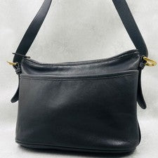 Old Coach One-Shoulder Bag, Black Leather, 4143 #QYF0NY