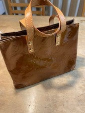 LOUIS VUITTON Vernis Mini Tote Bag Bronze Classic 20+ Years Old From Jap #QYGYUH