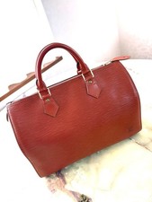 LOUIS VUITTON Epi Speedy Handbag Brown #QY09DC