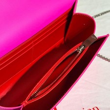 Christian Louboutin Paloma Wallet on Chain Bolerose Pink H11 W19 Women #QY85AX