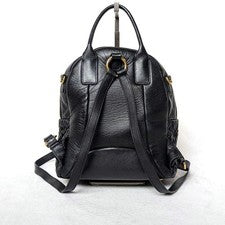 Miu Miu Rucksack Matelasse Leather Backpack Black Gold