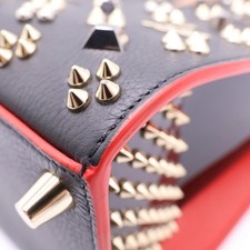 CHRISTIAN LOUBOUTIN Paloma Studded Leather 2-Way Shoulder Bag/Handbag Bl #QYJI6G