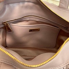 MIU MIU Italian-made Miu Miu Matelass? Shoulder Handbag Pink #QY13PS