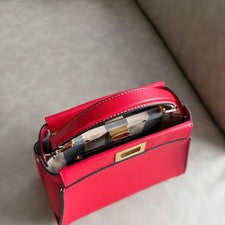 FENDI Peekaboo Iconic Mini Red Shoulder Bag (2-Way) #QYDC1L