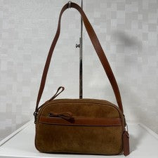 Old Coach Camera Bag, One-Shoulder, Suede, Brown Leather (y2k) #QY0V9O