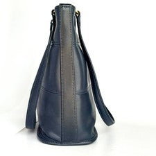 COACH Old Coach 9098 Navy Glovetanned Leather Shoulder Bag #QY1Y6M