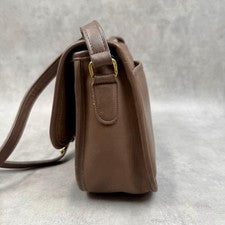 Old Coach Shoulder Bag, Leather, Black, Turnlock #QYG3DF