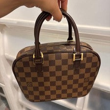 LOUIS VUITTON Damier Salia Mini Handbag Brown Damier Canvas #QYKDQ6