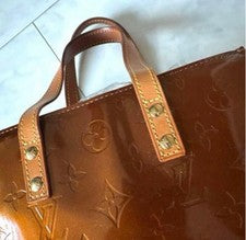 LOUIS VUITTON Monogram Vernis Lead PM Bronze #QYKEPO