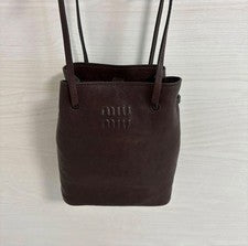 Miu Miu Nappa leather mini bag drawstring type briarwood