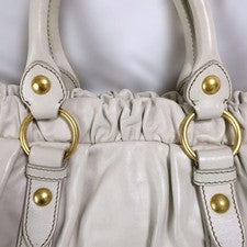 [MIU MIU] VITELLO LUX Ivory 2way Handbag