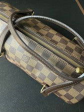 LOUIS VUITTON Damier Canvas Papillon Handbag Brown #QYL90U